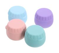 Healeved 4pcs Small Jars Travel Cosmetic Containers Refillable Sub Bottle Lids for Sample Storage Storage Box