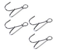 Healeved 4pcs Stainless Steel 316 Dual Ended Diving Reef Hooks Heavy-Duty Double Clip Hooks for Scuba and Underwater Use, Corrosion-Resistant Diving Accessories for Sea Currents