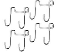 Healeved 4pcs Stainless Steel S Shape Double Hook for Cabinet Doors Silver