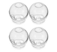 Healeved 4pcs Thick Glass Vacuum Cupping Jar Set for Home Cupping Therapy Fire for Massage Chinese for Body and Face