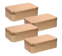 Healeved 4pcs Tinplate Tins Party Favors Boxes Delicate Smooth Polishing High-end Texture Storage of Cigarettes and Chewing Gum