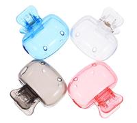 Healeved 4pcs Tooth Brush Covers Caps Travel Toothbrush Head Covers Portable Soft and Flexible Pet Material Fit
