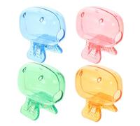 Healeved 4pcs Toothbrush Head Covers Travel Hygiene Kit Brush Protectors Portable Brush Caps Toothbrush Accessories Plastic Covers Travel