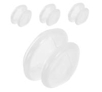 Healeved 4pcs Transparent Silicone Facial Cupping for Massage Therapy Gentle Vacuum Suction Cups for Muscle Relaxation Portable Skincare Device for Visible Skin Improvement and Travel Use