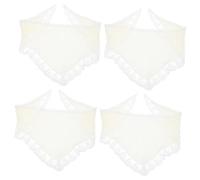 Healeved 4pcs Triangle Lace Headscarf Floral Design for Women and Girls Soft Comfortable Versatile Bandana for Everyday Wear Stylish Hair Accessory