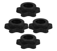 Healeved 4pcs Universal Dumbbell Bar Nut Barbell Lock Collar 2.5cm Plastic Hexagon Self-locking Barbell Fixing Nut Gym Weightlifting Accessory for Home Fitness