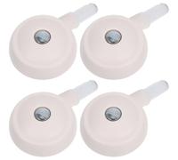 Healeved 4Pcs Universal Walker Caster Wheels Replacement, Silent Sturdy Swivel Rollers for Strollers, Prams and Walkers, White Detachable Front and Rear Pushchair Spare Parts