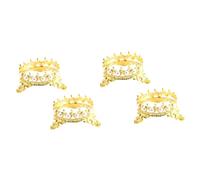 Healeved 4pcs Vintage Crown Manicure Pen Holder Nail Art Stand Holder for Diy Painting