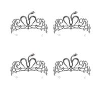 Healeved 4pcs Vintage Egyptian Snake Crown Headpiece for Bride with Rhinestone Detailing, Comfortable Alloy and Plastic Material Hair Accessories for Wedding and New Year Party
