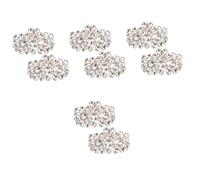 Healeved 4sets Bridal Shoe Clips Rhinestone Shoe Decorations for Pumps Removable Crystal Charms Elegant Accessories Easy to Use and Attach for High Heels 2pcs*4