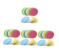 Healeved 4sets Natural Cellulose Face Sponges Gentle Exfoliating Makeup Blender for Daily Use Face Cleansing 25pcs*4 Random Color