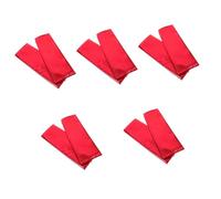 Healeved 5 Pairs Punk Fingerless Long Arm Gloves for Halloween Cosplay Party Red Patent Leather Look Comfortable Flexible Festival Accessories