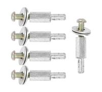 Healeved 5 Pcs Grinding Wheel Extender Shank for Drill Adapter round Silver Iron Polishing Wheel Mandrel with Two Extra Wide Washers Suitable for Mounting