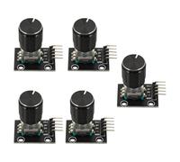 Healeved 5 Pcs Rotary Encoder Module 360 Degrees 040 Brick Sensor Black Pulse Counting Reset to Initial State for Photographic Lenses and Computer Input Devices
