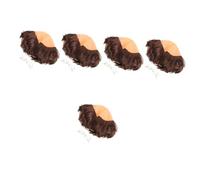 Healeved 5 Sets Bald Monk Wig with Glasses for Adults Realistic Monk Cosplay Bald Cap Funny Halloween Party Prop for Men