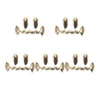 Healeved 5 Sets Hip Hop Teeth Grills Removable Fake Teeth for Halloween Cosplay Cool Mouth Grills for Men Eye Catching Punk Accessories Durable Craftsmanship for Costume Parties