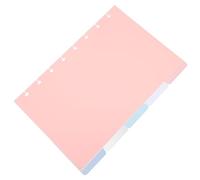Healeved 5"X8.5" 5-Color Mushroom Hole Plastic Binder Dividers, 5Pcs Classification Tabs for Office Filing, Notebook Index Tabs for Ring Binders and Project Books