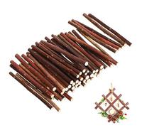 Healeved 50 Pcs Craft Wood Sticks Log Sticks for Crafts Rustic Twig-Shaped Multi-Functional Use Sturdy Original Texture for Home Decorations
