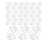 Healeved 50 Pcs Silver S Hooks Heavy Duty Steel and Iron Wire Ornament Hooks for Christmas Tree Decoration, Strong Multifunctional Hangers Suitable for Xmas Hanging
