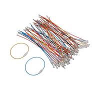 Healeved 50 Pcs Wire Keychain Cables Luggage Tag Loops Steel Strong Materials Versatile Design Assorted Colors for DIY Accessories