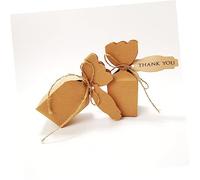 Healeved 50 Sets Kraft Paper Wedding Candy Favors Boxes with Blank Cards and Strings DIY Vase Shaped Party Treat Gift Boxes for Chocolates Small Gifts and Handicrafts