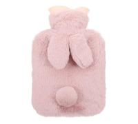 Healeved 500Ml Rabbit Hot Water Bottle with Plush Cover - Hand Hot Water Bottle Portable Hand and Feet Warmer for Cramps and Winter Comfort (Pink)