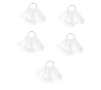 Healeved 500pcs Nail Colour Display Tips Transparent Nail Practice Sticks for Easy Maintenance for Salons and Personal Use Lightweight and Portable
