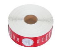 Healeved 500pcs Tamper Proof Tape Red PVC Stickers for Food Containers and Drink Caps, Tamper Evident and Easy Application Security Seal Labels for Deliveries and Storage Packaging