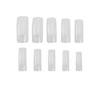 Healeved 500pcs White Fake Nail Tips Made of Sturdy PC Material, Easy to File and Shape, Natural Style False Nails Suitable for Professional and Home Use