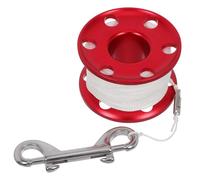 Healeved 50m Diving Reel with Double-Ended Bolt Snap Clip Versatile Diving Line Reel Anti-Tangle Mechanism Aluminium Alloy Spool for Underwater Photography and Exploration