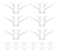 Healeved 50pcs Artificial Acrylic Deer Antlers DIY Christmas Hair Accessories Craft Embellishments Reindeer Antlers for Crafts and Decor