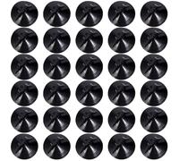 Healeved 50pcs Black Car Sunshade Pull Ring Suction Cups Dovetail Design 4.5cm Strong Grip Car Window Accessories for Windshield Sun Protection