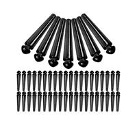 Healeved 50pcs Black Metal Cribbage Board Pegs, 2.5cm Scoring Pins Set for Portable Travel Cribbage Board Game Accessories, Suitable for Family Game Nights and Festivals