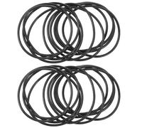 Healeved 50Pcs Black Stretch Silicone Bracelets Elastic Wristbands Comfortable Unisex DIY Outdoor Hand Strap Multi-Function Jelly Bands