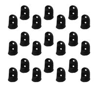 Healeved 50pcs Black UV LED Fingertip Shields for Nail Protect, Reusable Plastic Fingertip Covers for LED Nail Lamp, Easy to Clean, for Gel Manicure Routine at Home