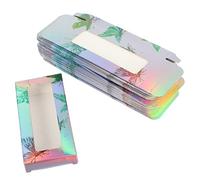 Healeved 50pcs Butterfly Pattern Eyelash Storage Boxes Lash Organizers for False Eyelashes and Material Easy to Open and Close for Beauty Shops