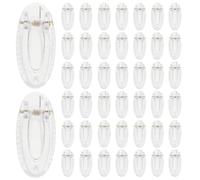 Healeved 50pcs Clip Plastic Hairpin Crafting Kit for DIY Art Projects Unfinished Barrettes Base for Jewelry Making Prong Hair Clip for Boys and Girls Crafts