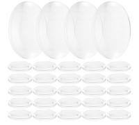 Healeved 50pcs Double Convex Optical Lens for Physics Teaching and Science Experiment, Acrylic Material, 1 Inch Diameter, for Laboratory and Educational Use