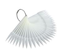 Healeved 50pcs Fan Shaped Nail Polish Gel False Nail Tips Display Practice Sticks for Pedicure