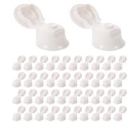 Healeved 50pcs Flip Lid Toothpaste Caps for Travel and Everyday Oral Care, White Pp No Mess Dispenser Covers with 13.7mm Screw-in Opening, Minimizing Waste and Easy Bathroom Organization
