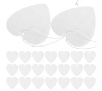 Healeved 50pcs Heart-Shaped Felt Sublimation Air Freshener Sheets 5 Elastic Straps DIY Heat Transfer Blanks for Car and Home Fragrance