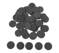 Healeved 50pcs Round Graphite Disk for Metal Casting and Electrolysis Applications High Temperature Resistant Graphite Block Disk with Accelerated Heat Transfer
