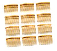 Healeved 50pcs Simple Plastic Hair Side Combs with Wide Teeth Flexible Hairpin Clips for Thick Curly Straight Hair Styling and Elegant Updos Comfortable Daily Use
