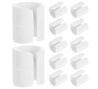 Healeved 50Pcs U-Shaped Chair Leg Covers with Open Clip, White Plastic Floor Protectors for Office Chairs, Non-Slip Furniture Foot Pads Suitable for Hardwood and Tile Floors