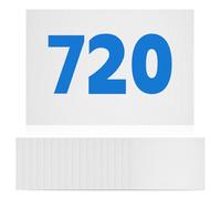 Healeved 50pcs White Running Bibs Race Competitor Numbers Fabric Lightweight Weather Resistant for Marathon and Sporting Events Athletes Runners Accessories