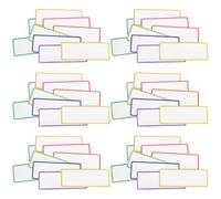 Healeved 54pcs Colorful Magnetic Dry Erase Labels with Full Magnetic Backing, Reusable Rubber Soft Magnet Name Tags for Whiteboard and Cabinet, for Home and Scheduling Use Random Color