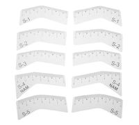 Healeved 5pair Eyebrow Stencils Ruler Kit for Precise Brow Mapping and Consistent Brow Contour with Plastic Material, for Salon and Home Use, Versatile Design Options for Beginners