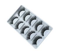 Healeved 5pairs Faux Eyelashes Handmade Natural Look False Lashes for Everyday Use Parties and Special Occasions Soft and Reusable Girl Eyelash Makeup