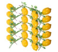 Healeved 5pcs Artificial Lemon Hanging String Decorations, Realistic Foam Lemon Ornaments for Home Décor, Photo Props, Farmhouse and Garden Wall Hanging