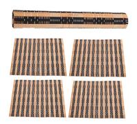 Healeved 5pcs Bamboo Sauna Mats Heat Insulation Shower Bench Cushion for Spa Home Use Thickened and Easy to Clean Bath House Seating Mats